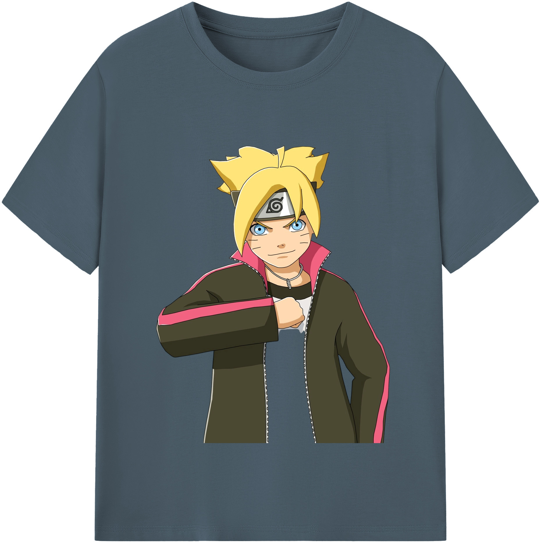 （画像用） NARUTO -ナルト- うずまき ボルト Uzumaki Boruto 綿100％半袖Tシャツ（フロントプリント）